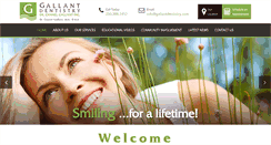 Desktop Screenshot of gallantdentistry.com