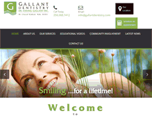 Tablet Screenshot of gallantdentistry.com